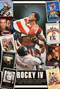 2s295 LOT OF 17 MOSTLY UNFOLDED ONE-SHEETS '75 - '96 Rocky IV, Shampoo, 9 to 5 & many more!
