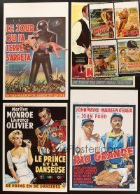 2s307 LOT OF 8 UNFOLDED & FORMERLY FOLDED REPRODUCTION BELGIAN POSTERS '90s Marilyn & more!
