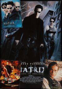 2s313 LOT OF 4 UNFOLDED REPRO ONE-SHEETS '00s Matrix, Legends of the Fall, World Is Not Enough!