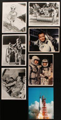 2s176 LOT OF 7 COLOR & B&W 8X10 STILLS FROM MEN INTO SPACE '80s-90s NASA astronauts & more!