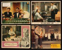 2s054 LOT OF 4 ENGLISH LOBBY CARDS '50s includes a great gambling scene + more!