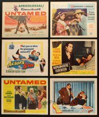 2s053 LOT OF 2 TITLE CARDS & 4 SCENE LOBBY CARDS '50s Mississippi Gambler, Untamed & more!