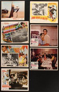 2s099 LOT OF 7 MEXICAN LOBBY CARD SETS '70 - '80 56 great images from movies made in Mexico!