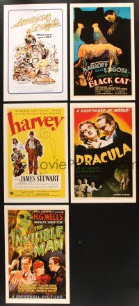 2s310 LOT OF 5 UNFOLDED MASTERPRINTS '01 Dracula, Invisible Man, Harvey, Black Cat & more!