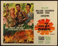 2w004 7th DAWN 1/2sh '64 art of William Holden, sexy Susannah York & Capucine!