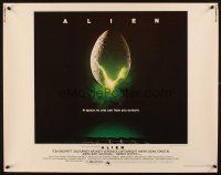 2w013 ALIEN int'l 1/2sh '79 Ridley Scott outer space sci-fi monster classic, hatching egg image!