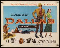 2w064 DALLAS 1/2sh '50 Gary Cooper, Ruth Roman, Texas, you'll remember Big Reb & his border lady!