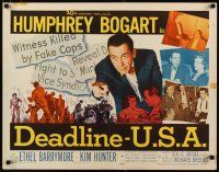 2w071 DEADLINE-U.S.A. 1/2sh '52 newspaper editor Humphrey Bogart, best journalism movie ever!