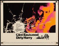 2w080 DIRTY HARRY 1/2sh '71 great c/u of Clint Eastwood pointing gun, Don Siegel crime classic!
