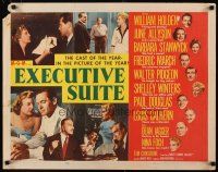 2w093 EXECUTIVE SUITE style A 1/2sh '54 William Holden, Barbara Stanwyck, Fredric March, Allyson!