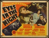 2w095 EYES IN THE NIGHT 1/2sh '42 Fred Zinnemann, blind detective Edward Arnold, Ann Harding