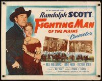 2w099 FIGHTING MAN OF THE PLAINS 1/2sh '49 Randolph Scott reaching for gun & holding Jane Nigh!