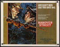 2w123 HANOVER STREET 1/2sh '79 art of Harrison Ford & Lesley-Anne Down in World War II by Alvin!