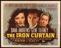 2w151 IRON CURTAIN 1/2sh '48 close portraits of Dana Andrews, sexy Gene Tierney & June Havoc!