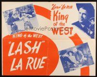 2w181 LASH LA RUE 1/2sh '50s wonderful images of Lash La Rue in action!