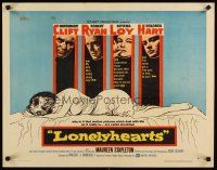 2w205 LONELYHEARTS style B 1/2sh '59 Montgomery Clift, from Nathaniel West's depressing novel!
