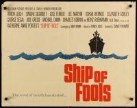 2w274 SHIP OF FOOLS 1/2sh '65 Stanley Kramer's movie based on Katharine Anne Porter's book!