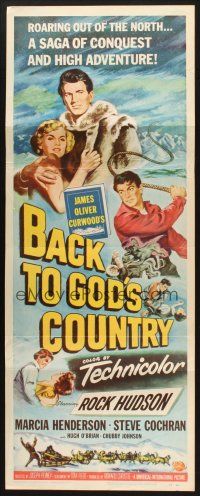 2w366 BACK TO GOD'S COUNTRY insert '53 Rock Hudson, from the novel by James Oliver Curwood!