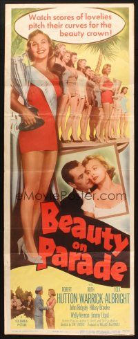 2w373 BEAUTY ON PARADE insert '50 full-length sexy Lola Albright is Miss U.S.A.!