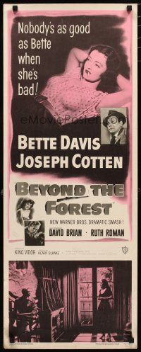 2w379 BEYOND THE FOREST insert '49 nobody's as good as smoking Bette Davis when she's bad!