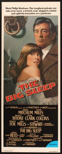 2w384 BIG SLEEP insert '78 art of Robert Mitchum & sexy Candy Clark by Richard Amsel!