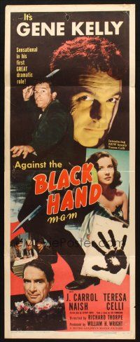 2w387 BLACK HAND insert '50 Gene Kelly in his first great dramatic role!