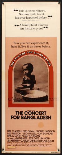 2w437 CONCERT FOR BANGLADESH insert '72 rock & roll benefit show, image of starving child!