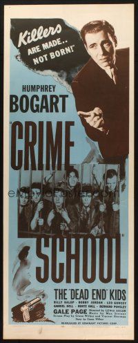 2w439 CRIME SCHOOL insert R56 Humphrey Bogart, the Dead End Kids turn into tomorrow's killers!
