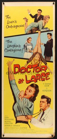 2w459 DOCTOR AT LARGE insert '57 wild image of Dirk Bogarde spanking a woman!