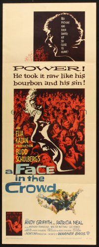 2w479 FACE IN THE CROWD insert '57 Andy Griffith took it raw like his bourbon & sin, Elia Kazan!