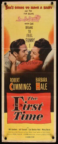 2w484 FIRST TIME insert '52 Robert Cummings, pretty Barbara Hale is expecting!