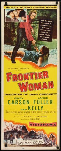 2w497 FRONTIER WOMAN insert '56 Daughter of Davy Crockett, Cindy Carson, Rance Howard!