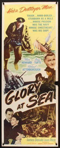 2w509 GLORY AT SEA insert '53 Trevor Howard as World War II Navy soldier, Gift Horse!