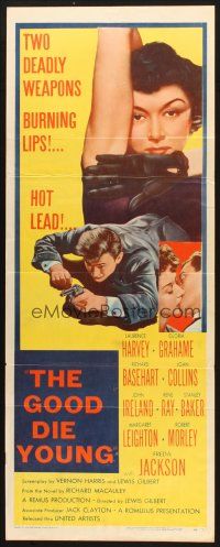 2w513 GOOD DIE YOUNG insert '54 sexy Gloria Grahame has 2 deadly weapons, burning lips & hot lead!