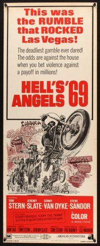2w533 HELL'S ANGELS '69 insert '69 art of biker gang in the rumble that rocked Las Vegas!