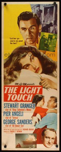 2w582 LIGHT TOUCH insert '51 Stewart Granger, Pier Angeli, George Sanders