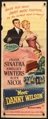 2w610 MEET DANNY WILSON insert '51 Frank Sinatra & Shelley Winters, the new dynamite pair!
