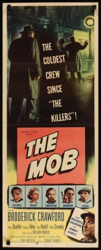 2w618 MOB insert '51 Broderick Crawford, Betty Buehler & Richard Kiley, art of gangsters!