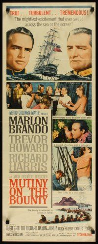 2w630 MUTINY ON THE BOUNTY insert '62 Marlon Brando, Trevor Howard, Richard Harris!