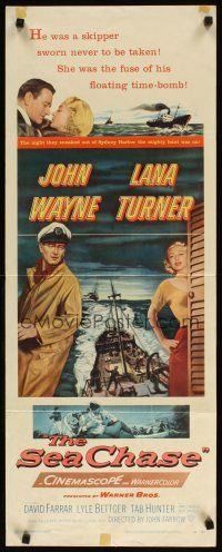 2w730 SEA CHASE insert '55 great seafaring artwork of John Wayne & Lana Turner!