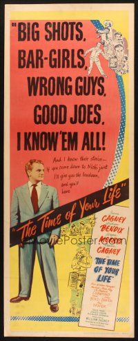 2w823 TIME OF YOUR LIFE insert '47 James Cagney knows big shots, bar girls, wrong guys & good joes