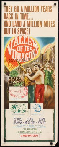 2w851 VALLEY OF THE DRAGONS insert '61 Jules Verne, dinosaurs in a world time forgot!