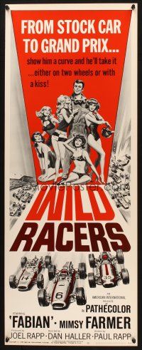 2w882 WILD RACERS insert '68 Fabian, AIP, cool art of formula one car racing & sexy babes!