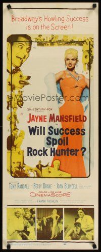 2w883 WILL SUCCESS SPOIL ROCK HUNTER insert '57 super sexy full-length Jayne Mansfield!