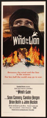 2w884 WIND & THE LION int'l insert '75 art of Sean Connery & Candice Bergen, directed by John Milius
