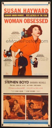 2w890 WOMAN OBSESSED insert '59 Best Actress Academy Award Winner Susan Hayward, Stephen Boyd