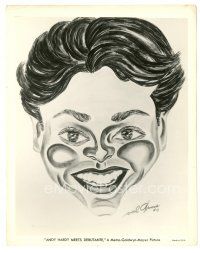 2x022 ANDY HARDY MEETS DEBUTANTE 8x10.25 still '40 cartoon art of Mickey Rooney by Val Arms!