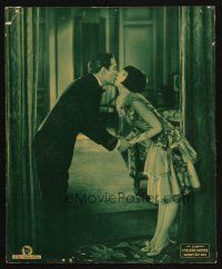 2y064 NAUGHTY BUT NICE jumbo LC '27 close up of flapper Colleen Moore kissing man in doorway!