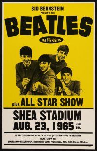 2y028 BEATLES IN PERSON 13x22 REPRO WC '90s from their all star show at Shea Stadium!