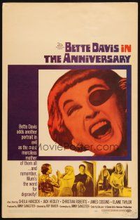 2y238 ANNIVERSARY WC '67 Bette Davis with funky eyepatch in another portrait in evil!